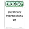 Signmission Safety Sign, OSHA EMERGENCY, 10" Height, Preparedness Kit, Portrait OS-EM-D-710-V-10464 - alternate 1